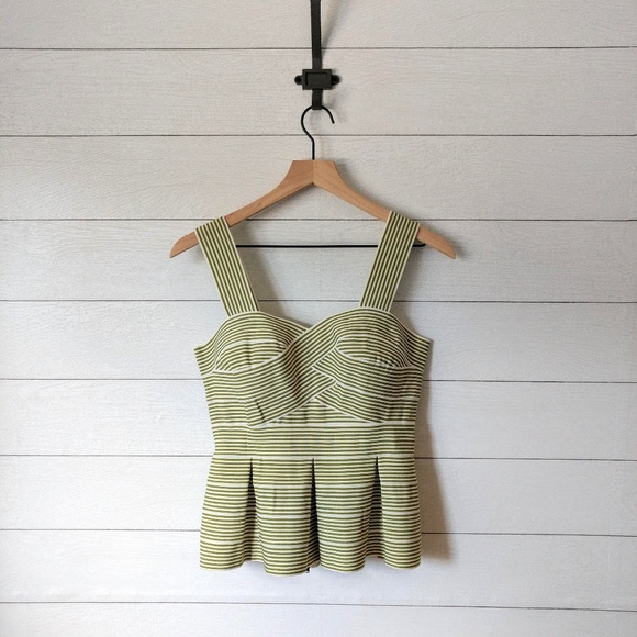 Anthropologie Tops - Anthropologie HD in PARIS Cabana Peplum Stripe